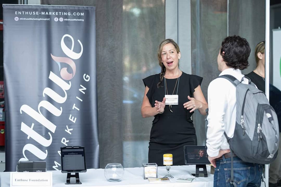 Enthuse_Fndn's tweet image. Are you at the #BEVnet #CannabisForum? We&apos;re here talking about our support for emerging female entrepreneurs in the cannabis industry. Come say hi!