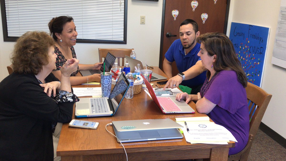 Cajon Valley EL Facilitators collaborating on English Learner Program Goals for the 19-20 school year!