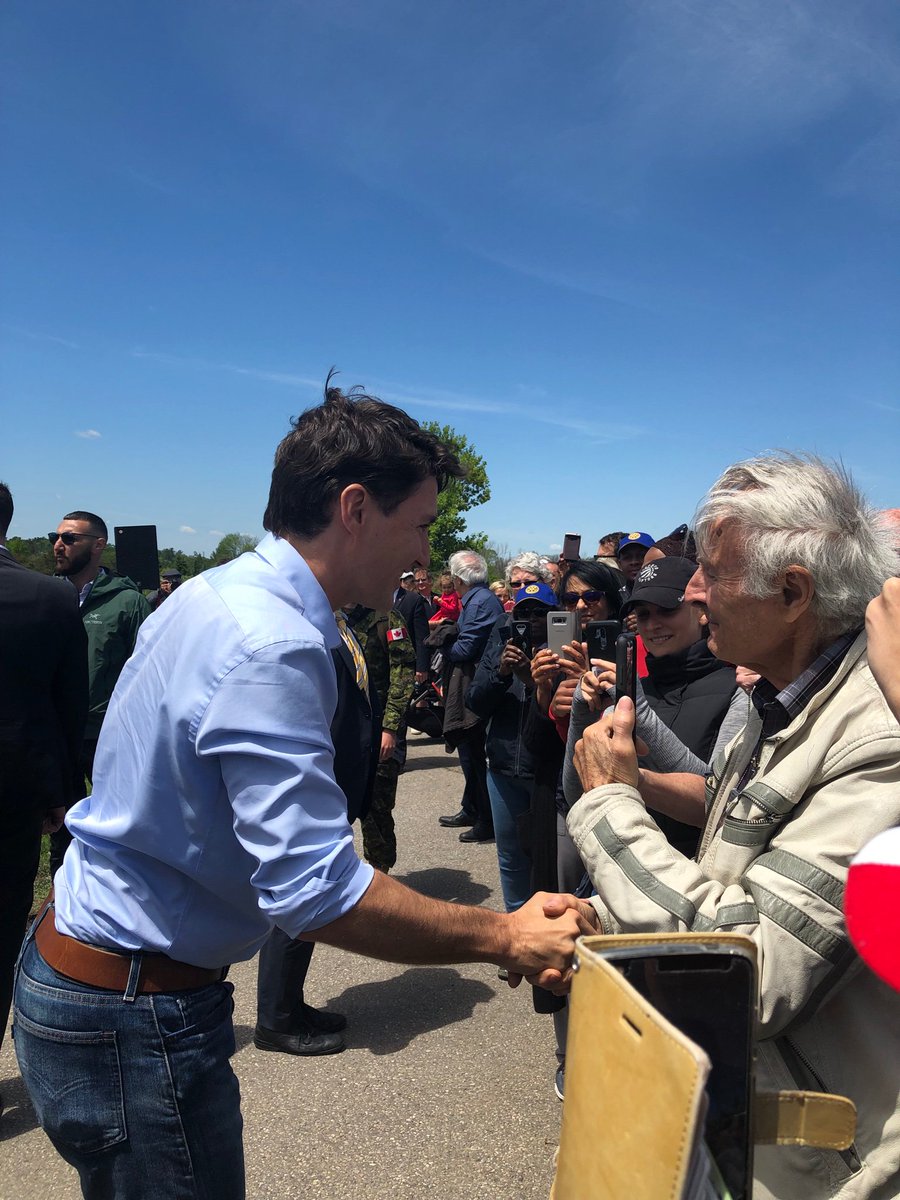 The Prime Minister has arrived for the Highway of Heroes tree campaign. <a href="/HOHTribute/">Highway of Heroes Tree Tribute</a>