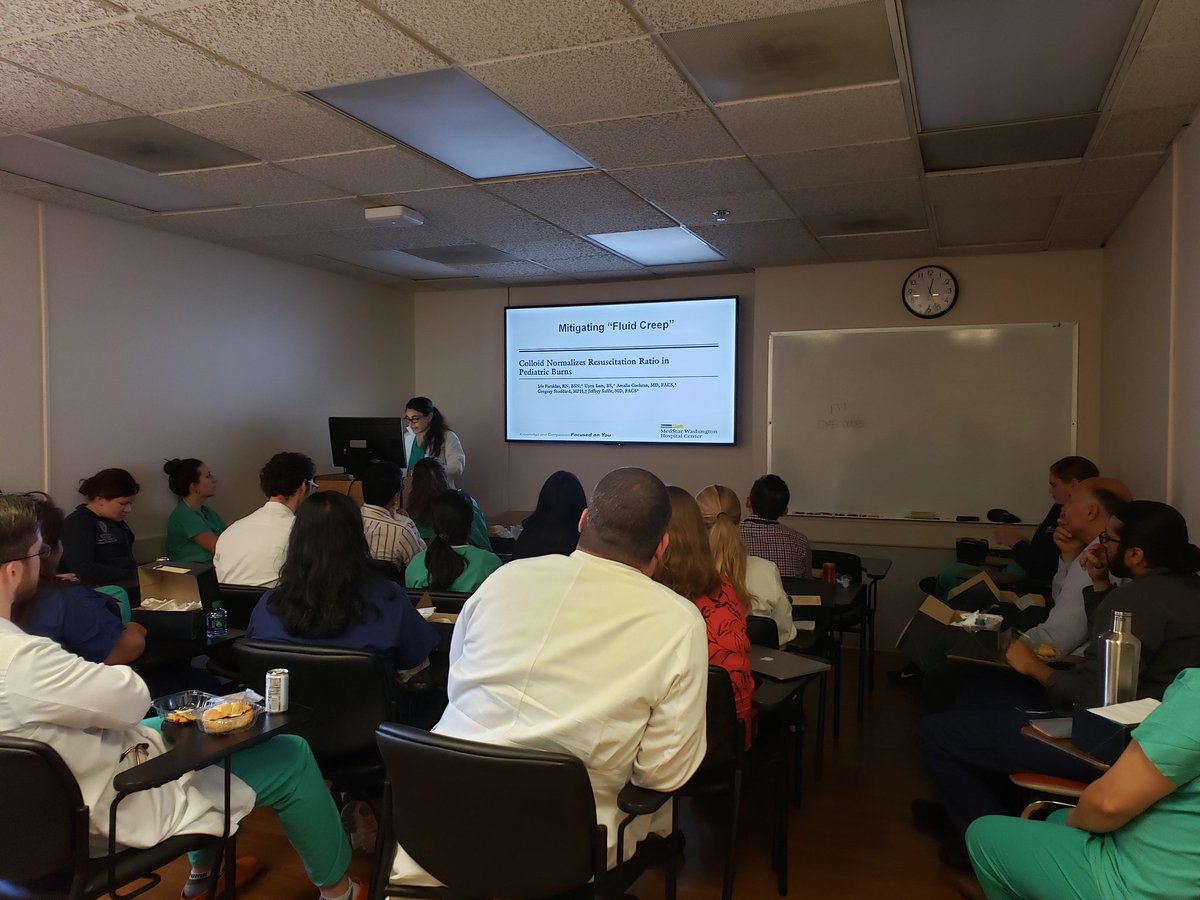 LSJohnsonMD's tweet photo. A full house for Dr. Ariana Metchik's Lunch&amp;Learn on Pediatric Burns! @BurnSurgLab @ShuppMD @TTravisMD @ggargmd @SurgResBob @bcarn103 @MedStarGUH @MedStarWHC @MedStarHealth https://t.co/sKIZSI75fB