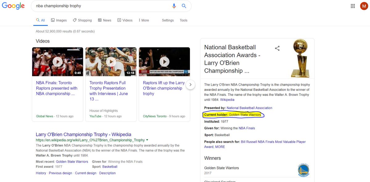 MarwanKas's tweet photo. @Google I humbly request that you update the highlighted. 

Yours Truly,

Your friendly neighbourhood Toronto Raptors fan

#wethenorth #WeTheChamps https://t.co/Iat4KJvxBp
