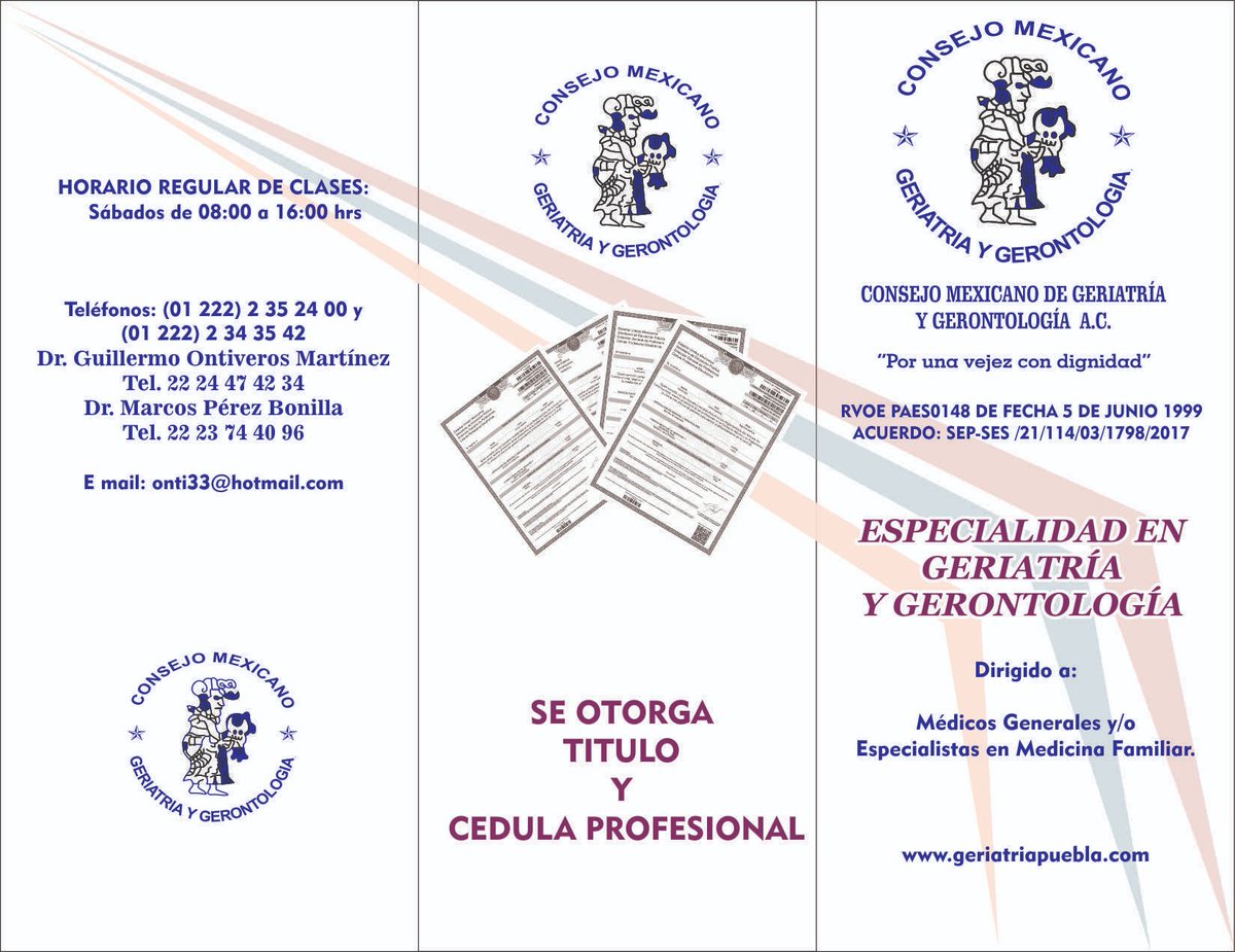 consejo mexicano de geriatria y gerontologia puebla