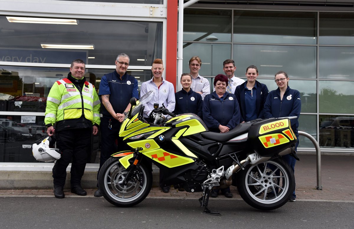 We are delighted to welcome two brand new bikes to our fleet. We have purchased two BMW F800 GTs with the grants we received from the #BagsofHelp voting, that took place last year, from @ConsettTesco Genesis and Tesco Hexham Extra. #bloodbikes