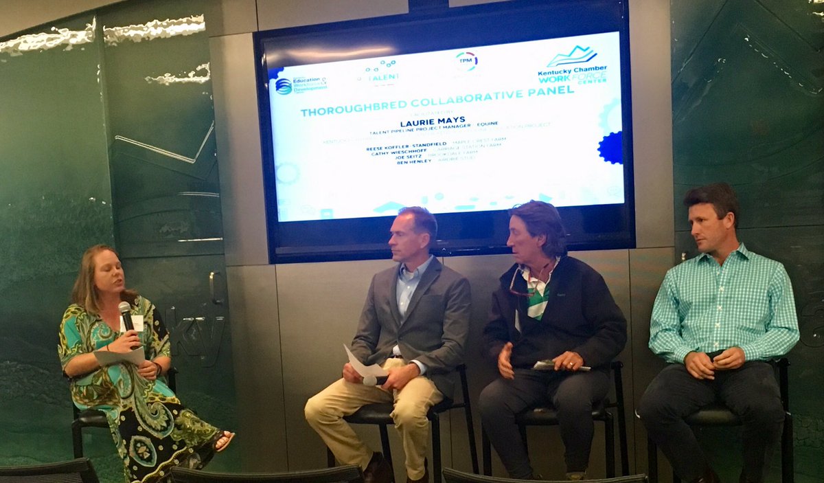 horseswork's tweet photo. Celebrating six months of partnership in the Equine Workforce Talent Pipeline. Thanks to collaborative participants @Brookdale_Farm @AirdrieStud Carriage Station @KyWorkforce @KyChamber @keeneland @DerbyMedia @ChurchillDowns @KyHBPA @Race4Ed @kentuckyhorse https://t.co/r5j9BQErxl
