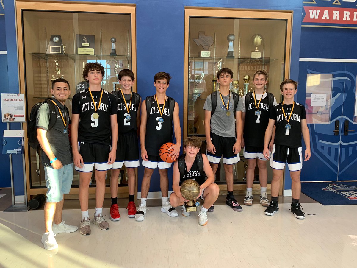 HCI_Basketball's tweet photo. Congrats to UA HCI Storm 2023 Gold for traveling to San Antonio and winning the @ACATexas tournament with only 7! Keep it up Storm! #WeBuildChampions https://t.co/w26XYZy4Ga