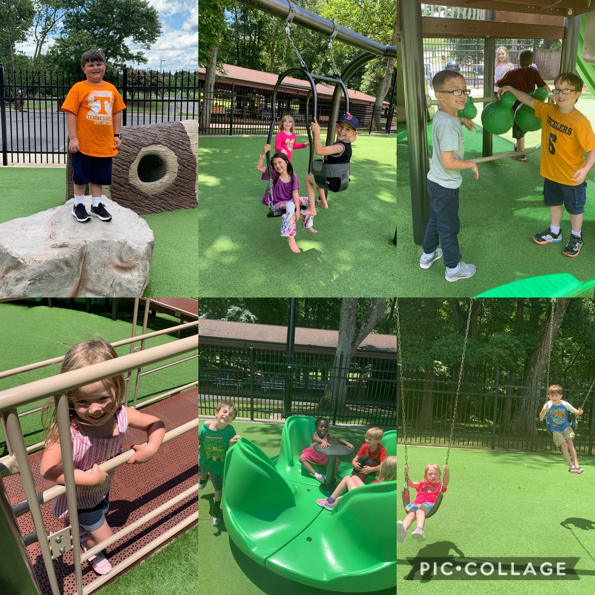 Kirstiebolton78's tweet image. After the JCPL WE had a fun afternoon @RotaryJCTN! WE love this park! Everyone had so much fun. Eagle Explorers had a great day of fun &amp;amp; learning adventures! 😎 @Woodland_JCS @jcityTNschools #eagleexplorerstakeonthepark #funwashadbyall #WEdaredmrskirstietogodowntheslide #shedid