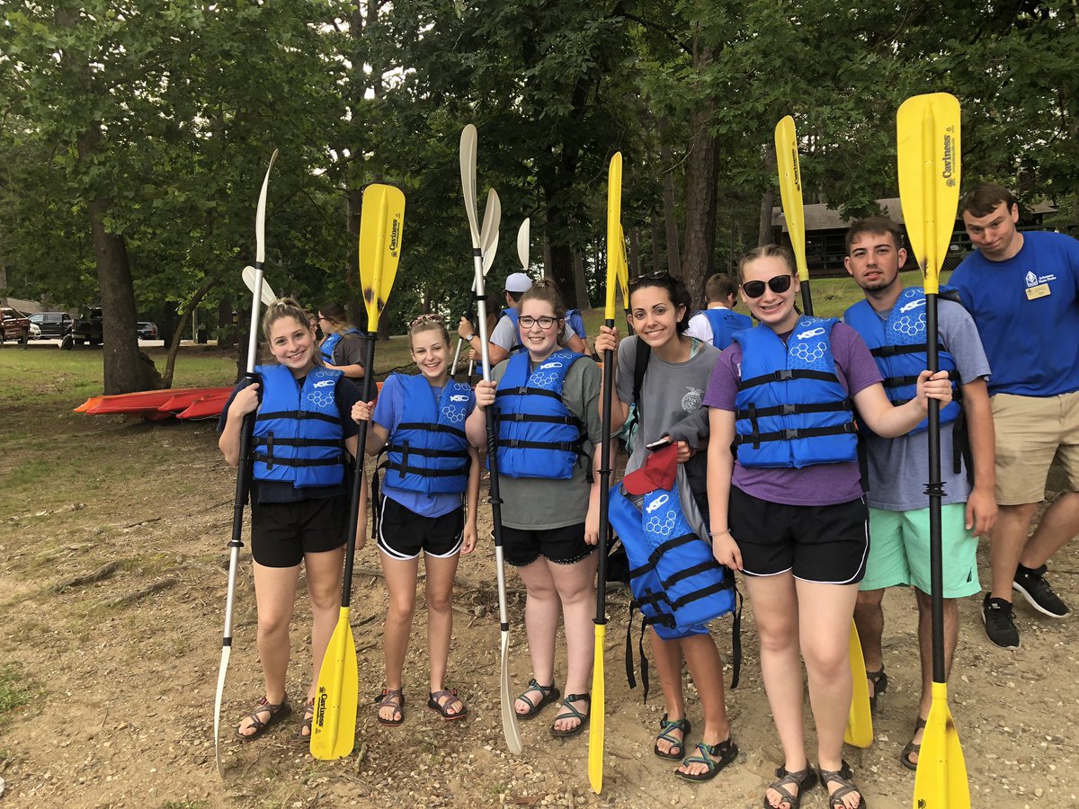 ArkansasFFA's tweet photo. Sr Ag Tour members wrapped up the week discovering Natural Resources in Arkansas at the Lake Catherine State Park!  Special thanks always to our friends with Ryan’s Call Foundation for our life jackets and the opportunity to discuss water safety. https://t.co/srZg2BtiAV