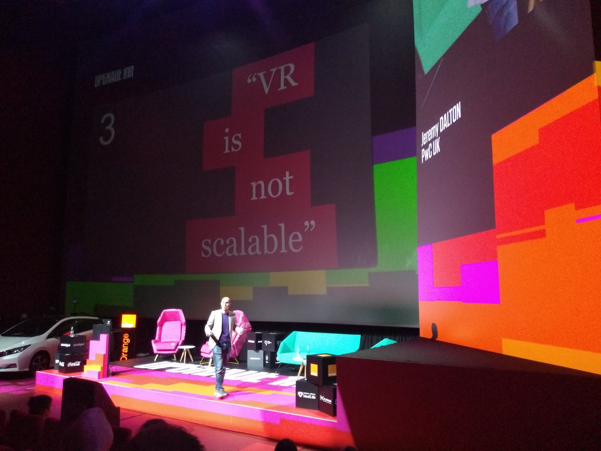 dualgoodhealth's tweet photo. Lots of good talks at #iCEEfest #upgrade100 on the topic #VR by @Happy_Finish @lazanins @wildbytes @samihamidvr @monsieurmallet @jeremycdalton @UNIT9 https://t.co/5d4OjOtHD4