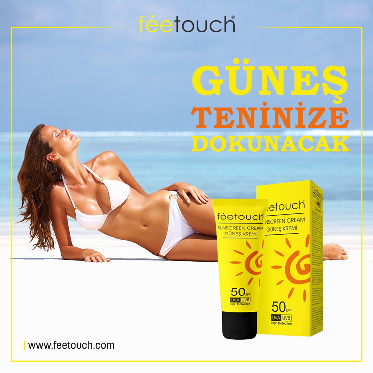 Bu yaz Feetouch Güneş Kremi sayesinde güneşi teninizde hissedeceksiniz.
feetouch.com
#feetouch #cream #sun #suncream