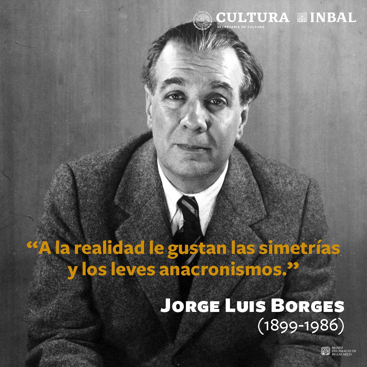 mbellasartes's tweet photo. Recodamos a uno de los autores latinoamericanos más importantes del siglo XX  Jorge Luis Borges, murió el 14 de junio de 1986 ✍

¿Cuál es tu frase favorita? https://t.co/J9nIMHSo6i