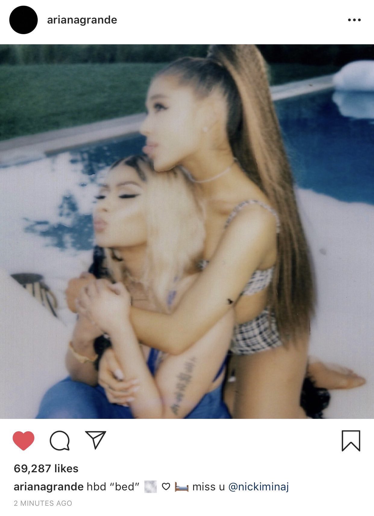 Ariana Grande wishes Bed a happy birthday! 