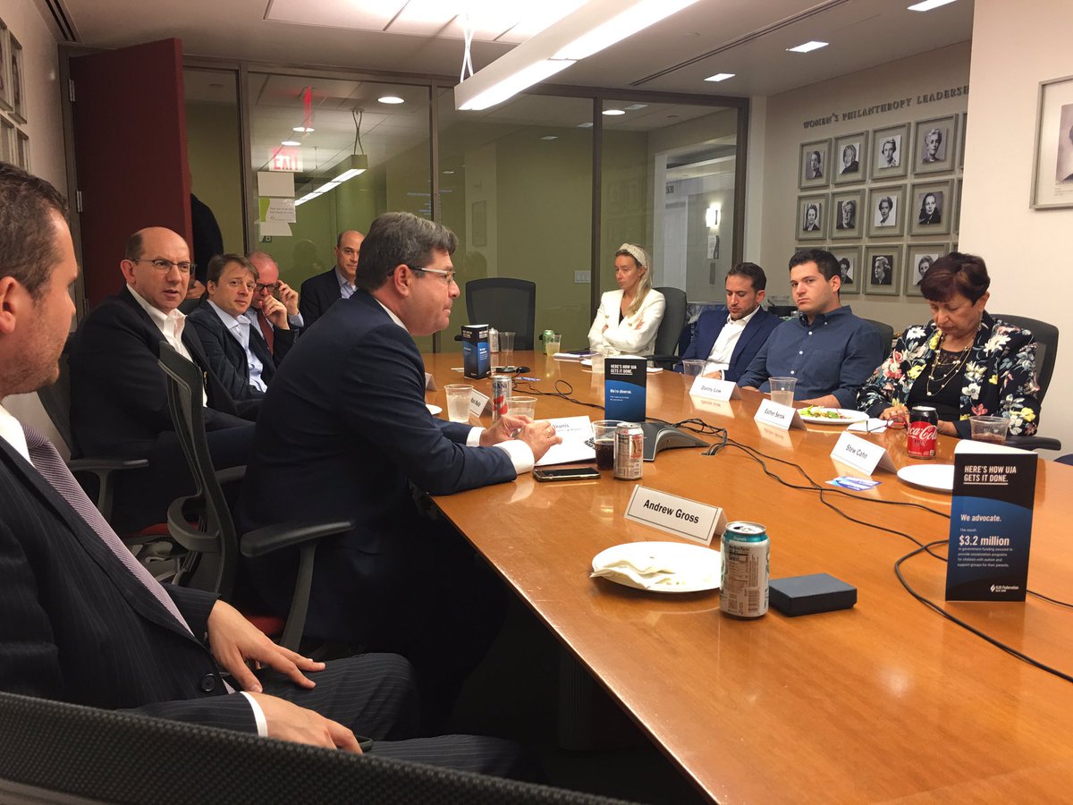 hkweiss's tweet photo. Thank you to Israeli MK and Minister of Science, Technology, and Space @OfirAkunis @IsraelinNewYork for joining @UJAfedNY and speaking with our lay leaders about current challenges in Israeli society #UJAtech https://t.co/375ZflWb8w