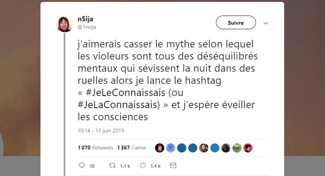 #JeLeConnaissais : le hashtag qui démonte le mythe du violeur inconnu lesinrocks.com/2019/06/14/act…