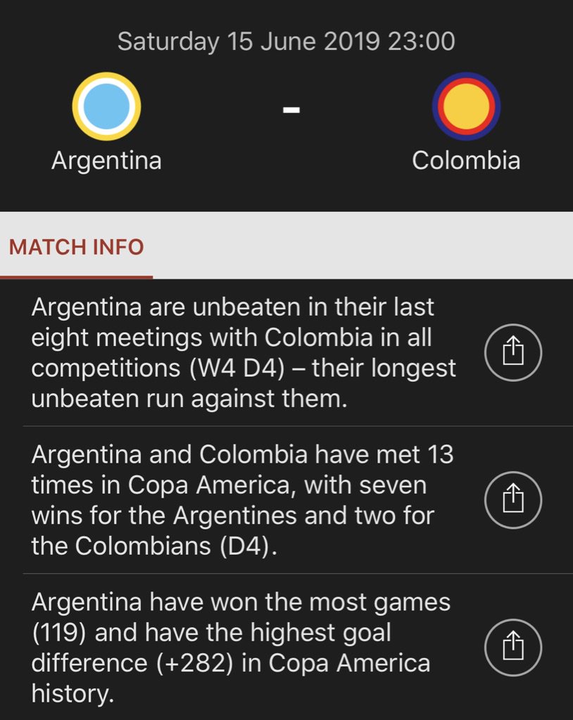 APP NEWS 1/2 New competition! The 2019 Copa América kicks off tonight and… Stats Zone will be covering every kick of the ball LIVE FOR FREE! statszone.app/ios