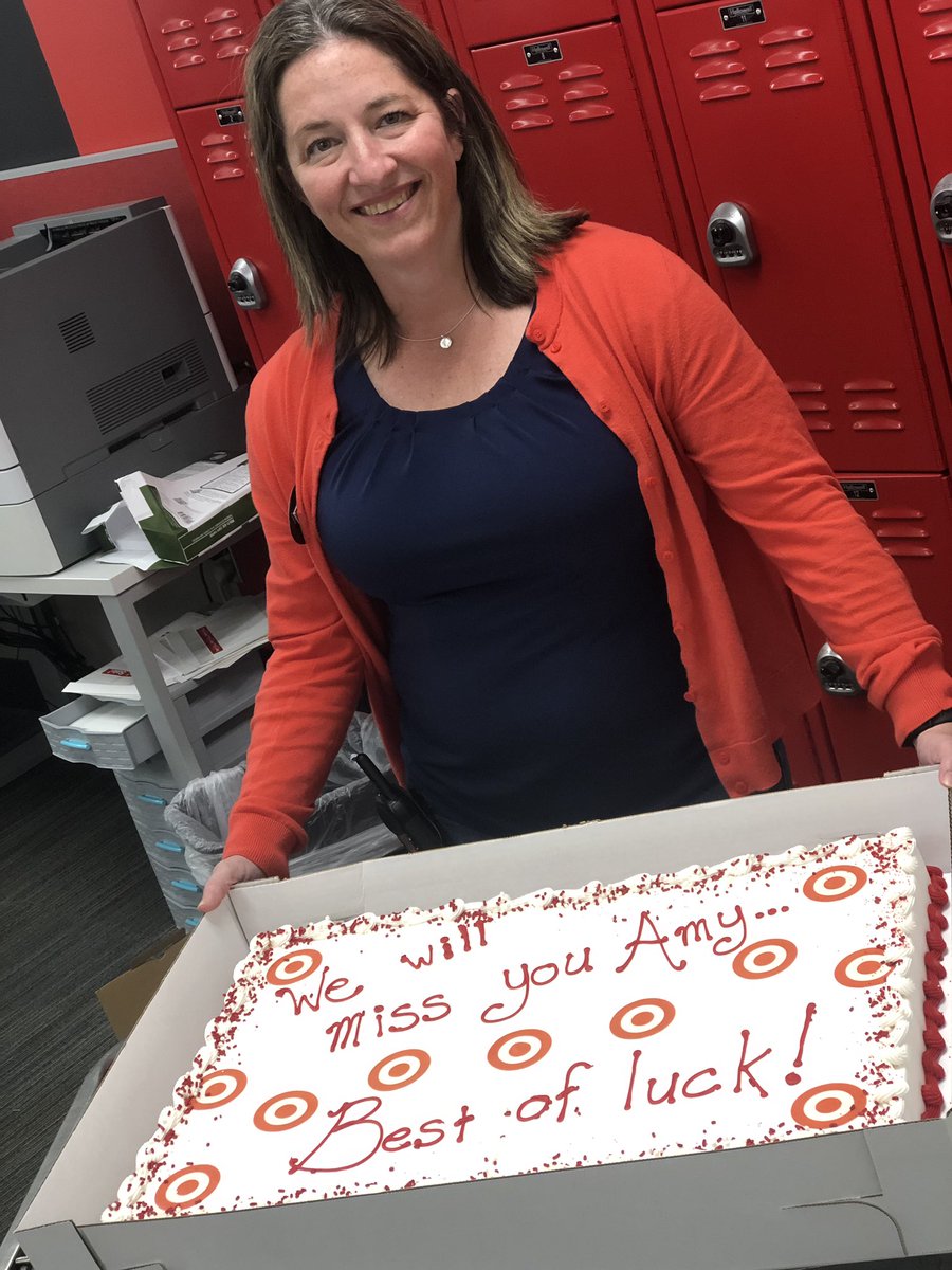 Celebrating our food ETLs last day in our store as she moves to her next role in Service and Engagement! We will miss you Amy but we know you’ll do amazing things at your new store! #TARGET #bestinthebusiness