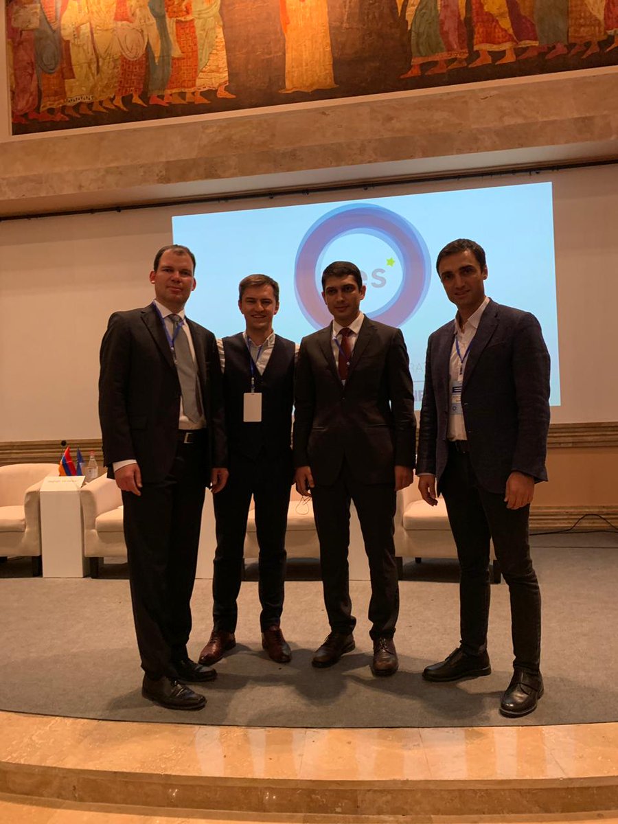 YESforEurope's tweet image. Special guest at today's Opening Ceremony of #EYEC11 in #Yerevan. @MushAvetis, President of the Union of Young Entrepreneurs of Armenia and #YESforEurope - President @kjplus welcomed Gegham Levon Vardanyan, the Deputy Minister of High-Tech-Industry of #Armenia.

#ScaleUpEurope