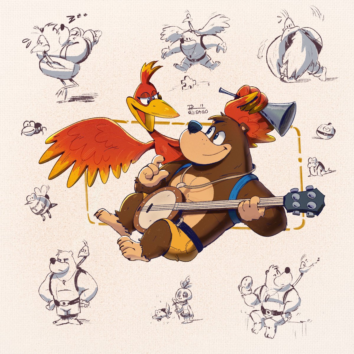 Banjo Kazooie Drawing