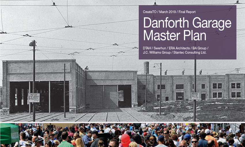 _CreateTO's tweet photo. ICYMI - The #DanforthGarage Master Plan was adopted by Executive Committee last week. Informed by comprehensive community input, the Plan is a great example of #partnerships and #citybuilding coming to life. (1/2) https://t.co/5RY94yb62V