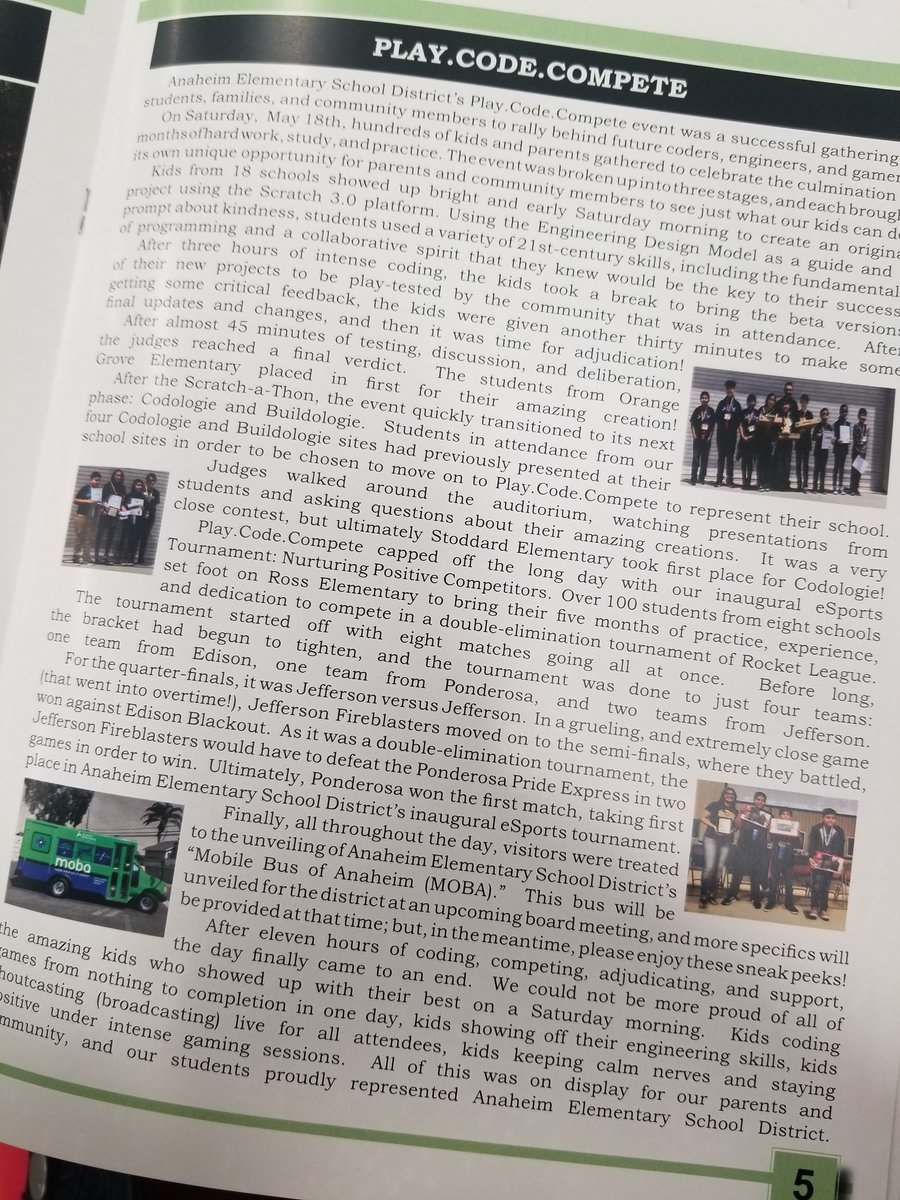 StefShumate's tweet photo. Check out @ACSAXVII Summer Newsletter! @AnaheimElem @JeffSchoolNews Principal, Dr. Sandra Song @curriculumcoach highlights the power of #duallanguage. @AnaheimDES #playcodecompete is also featured! 👏👏👏

#AmazingAESD #SpreadTheWord https://t.co/6WUyT2FZbh