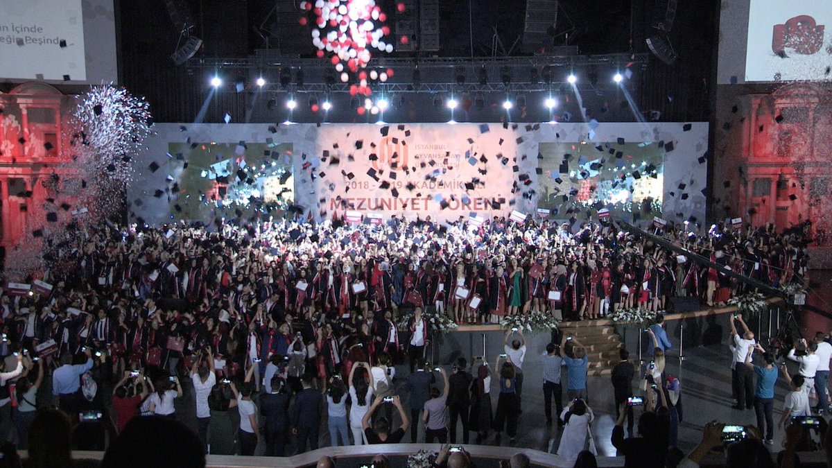 TopkapiUniv's tweet photo. İstanbul Ayvansaray Üniversitesi 2018-2019 Akademik Yılı Mezuniyet Töreni sona erdi. Tüm mezunlarımızı tebrik ediyor ve aydınlık bir gelecek temenni ediyoruz. Yolunuz açık olsun! 🎓 https://t.co/19Qfrv0vxS