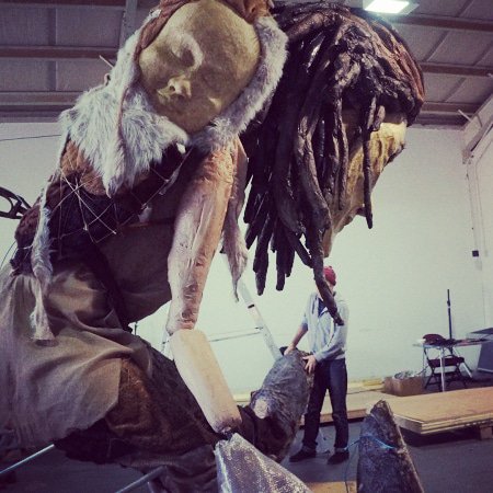 SarahTextiles's tweet image. I'll be walking in the Amesbury carnival parade tomorrow... look for the giant Neolithic woman with a baby on her back!😂