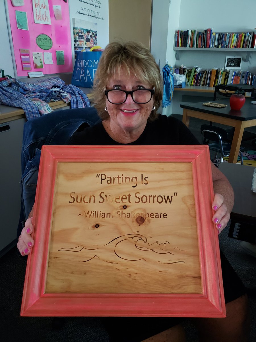 rief61's tweet photo. Parting is such sweet sorrow. We will miss you, Ms. Vaughn. 9H Period 1. #Mashpee #Falcons #Mashpeefreshmen https://t.co/fnhD0UWv4Q
