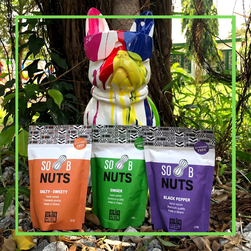 SoBGreen1's tweet photo. Seems like Bruno has got his So-B-Nuts intact and protected.
So-B-Nuts are hand-sorted, of premium quality👌, are aflatoxin free and made in Ghana🇬🇭;
You can enjoy them in three delicious😋 flavours; Salty-Sweety, Ginger, and Black pepper.
#madeinghana #weekendvibes #peanuts https://t.co/N7ptLPSOJo