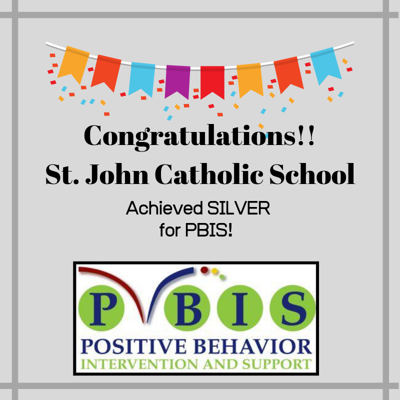 SJSwestminster's tweet image. Congratulations!! St. John Catholic School achieved SILVER ranking for PBIS for the 2018 - 2019 School Year! So proud of our teachers and students for their outstanding achievement! A true testament to our future young disciples.

#AOBCatholicSchools #RiseAbove#catholicfaith