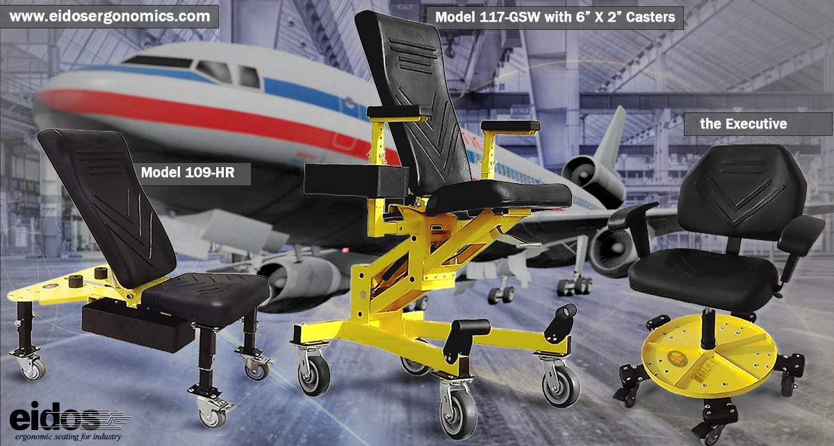 EidosCorp's tweet photo. Eidos Ergonomics adjustable #mechanics creepers are perfect for #aircraft #production and #maintenance.  #ergo #AeroSpace #ergonomics 
https://t.co/RLIztPlz0V https://t.co/yfzh3uH8ev