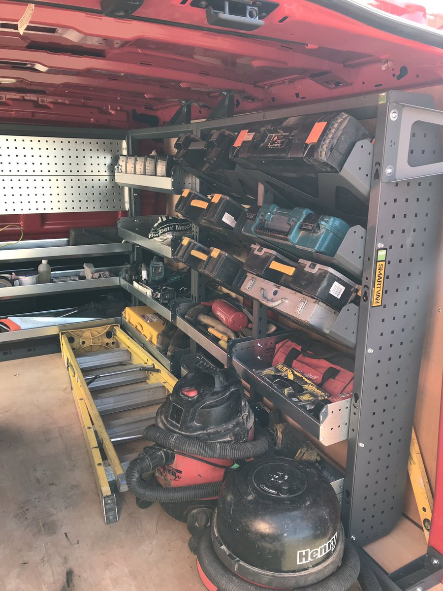 TowersLtd's tweet photo. absolutely chuffed to bits with @bottsmartvan racking easy to fit and great quality! 2 vans well organised now!! #SmartvanPOTM now time to start spending on accessories ๐๐ https://t.co/IDPH8deeyc