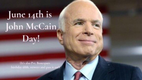 Happy John McCain Day!!! <a href="/realDonaldTrump/">Donald J. Trump</a> 

#JohnMcCainDay