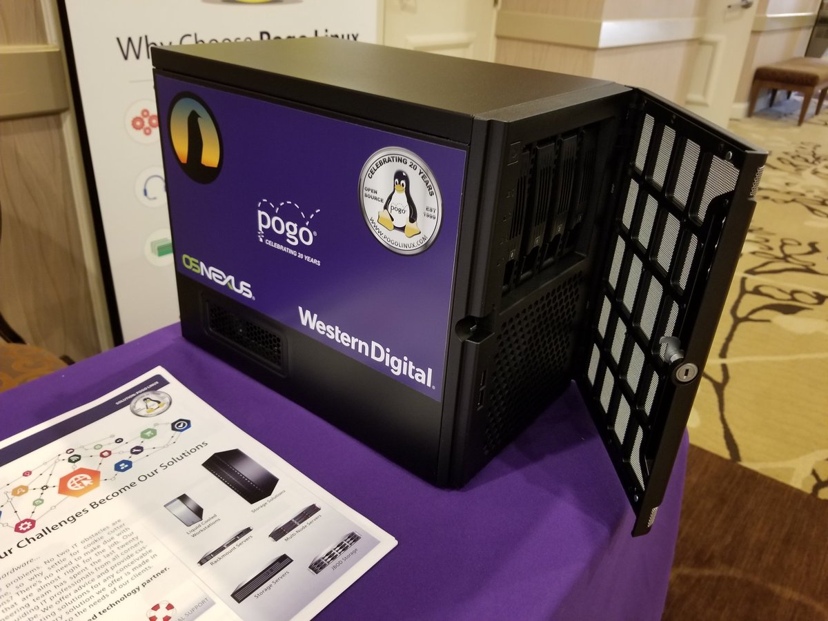 It could be yours. Buy lots of raffle tickets here at <a href="/SELinuxFest/">SouthEast LinuxFest</a> for your chance to win this 20TB Pogo NAS! <a href="/osnexus/">OSNexus</a> @westerndigital #self2019