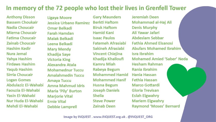 Forever in our hearts 💚 

#Grenfell2ndanniversary #UnitedforGrenfell #Grenfell