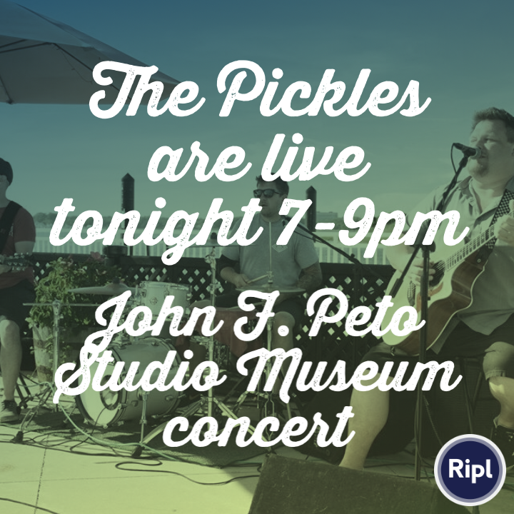 ThePicklesBand's tweet photo. The Pickles are playing The John F Peto Studio Museum in Island Heights today 7-9pm!  Free concert series, cmon out! via https://t.co/EOIFFgJg8H https://t.co/jdz6pR5Z2f
