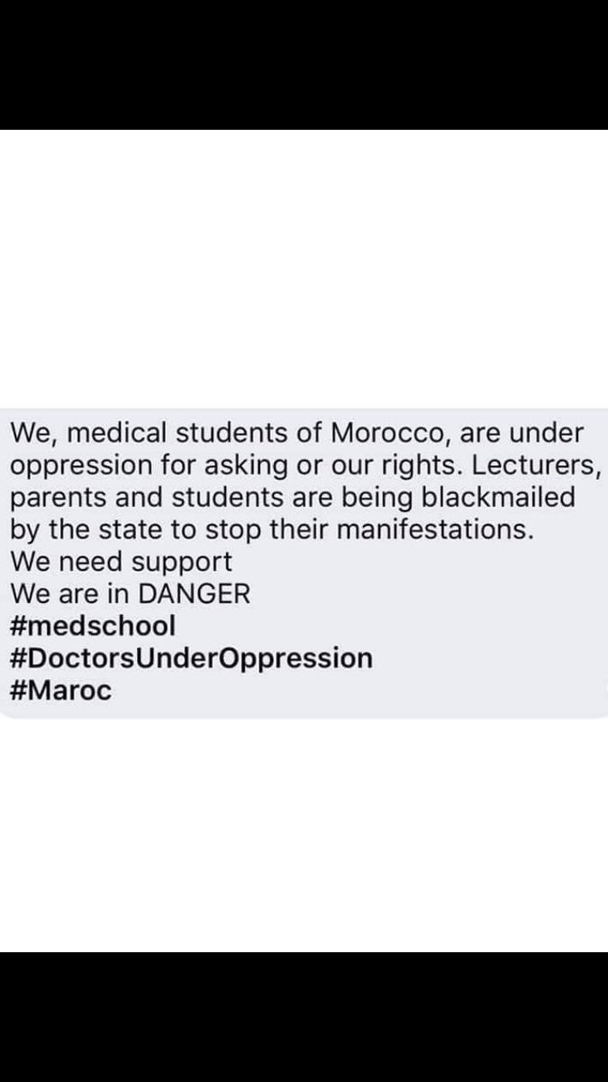 khadijaEl79's tweet photo. Medical doctors are all under oppression just because they want the best care for their patients and futur patients and because they made it loud and clear our country and especially our profession is not for sale !#DoctorsUnderOpression https://t.co/pQUSelGhnq