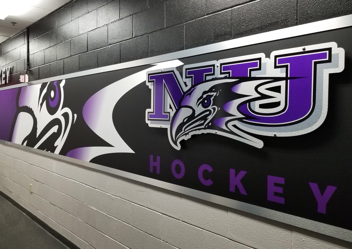 New custom graphics for <a href="/NiagaraMHKY/">Niagara University Men's Hockey</a> Lighted Ceiling logo, All-Time players display, &amp; more. We’d like to give a big thank you to NU Hockey for the opportunity to celebrate the program and honor the past NU players!
#PurpleEagles #PowerOfNiagara  #DesignCreateInstall