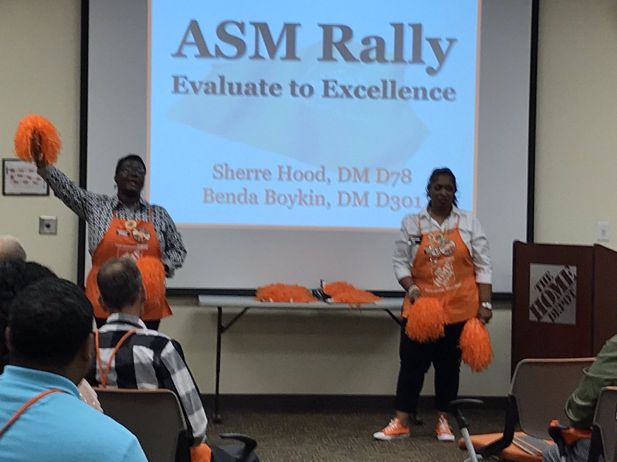 D78 and D301 DMs Sherre and Brenda kicking off the ASM Pep Rally today!! And yes, they were rocking their matching HD Orange chucks!! <a href="/1sherredavis/">Sherre Davis-Hood</a> @ChrisBergHD <a href="/ThdKelly/">MikeKellyTHD</a> <a href="/BrendaBoykin11/">Brenda Boykin</a>