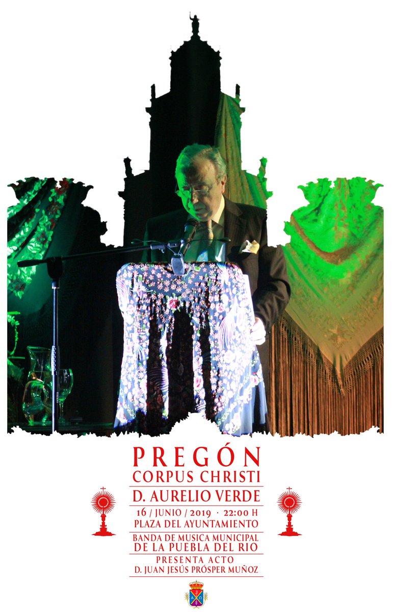 #CorpusLPDR19 | Aurelio Verde pregona al Corpus Christi 2019 en La Puebla del Río

Más info 👉 lapuebladelrio.es/es/actualidad/…

#LaPueblaenCorpus #TDSProvincia
