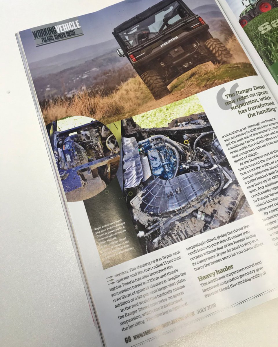 PolarisBritain's tweet photo. "The #Ranger Diesel now rides on sports suspension, which has transformed the handling"
Pick up your copy of @FMJmagazine Farm Machinery Journal to read all about it.
#ChallengeAccepted #BeRangerReady #UTV #WorkingVehicle https://t.co/qmZZkqU0Pr