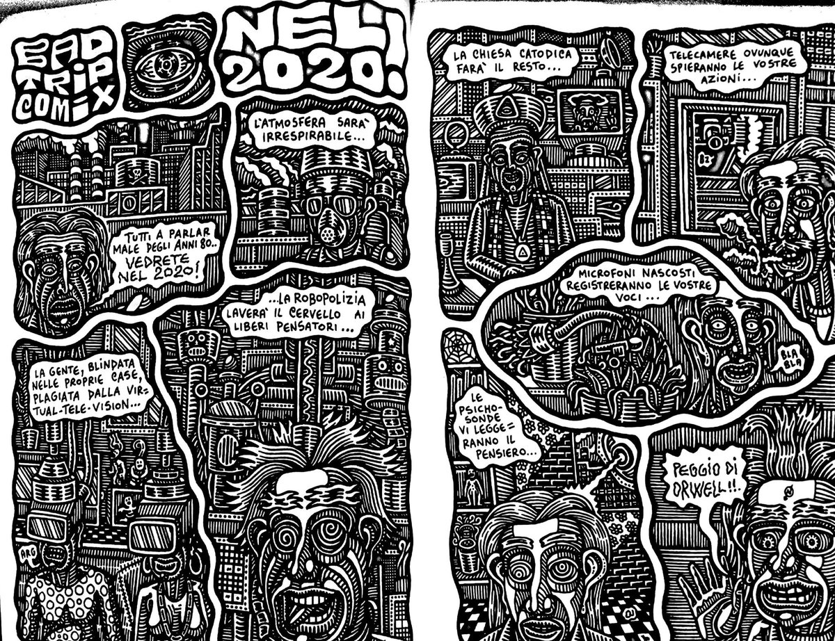 RadioAccese's tweet photo. Nel 2020 ci siamo quasi...in tutti i sensi.
[Professor Bad Trip, I fumetti del Prof. Bad Trip, ShaKe edizioni, 2008]
#fumetti #badtripcomix https://t.co/HoUx2qbxu7