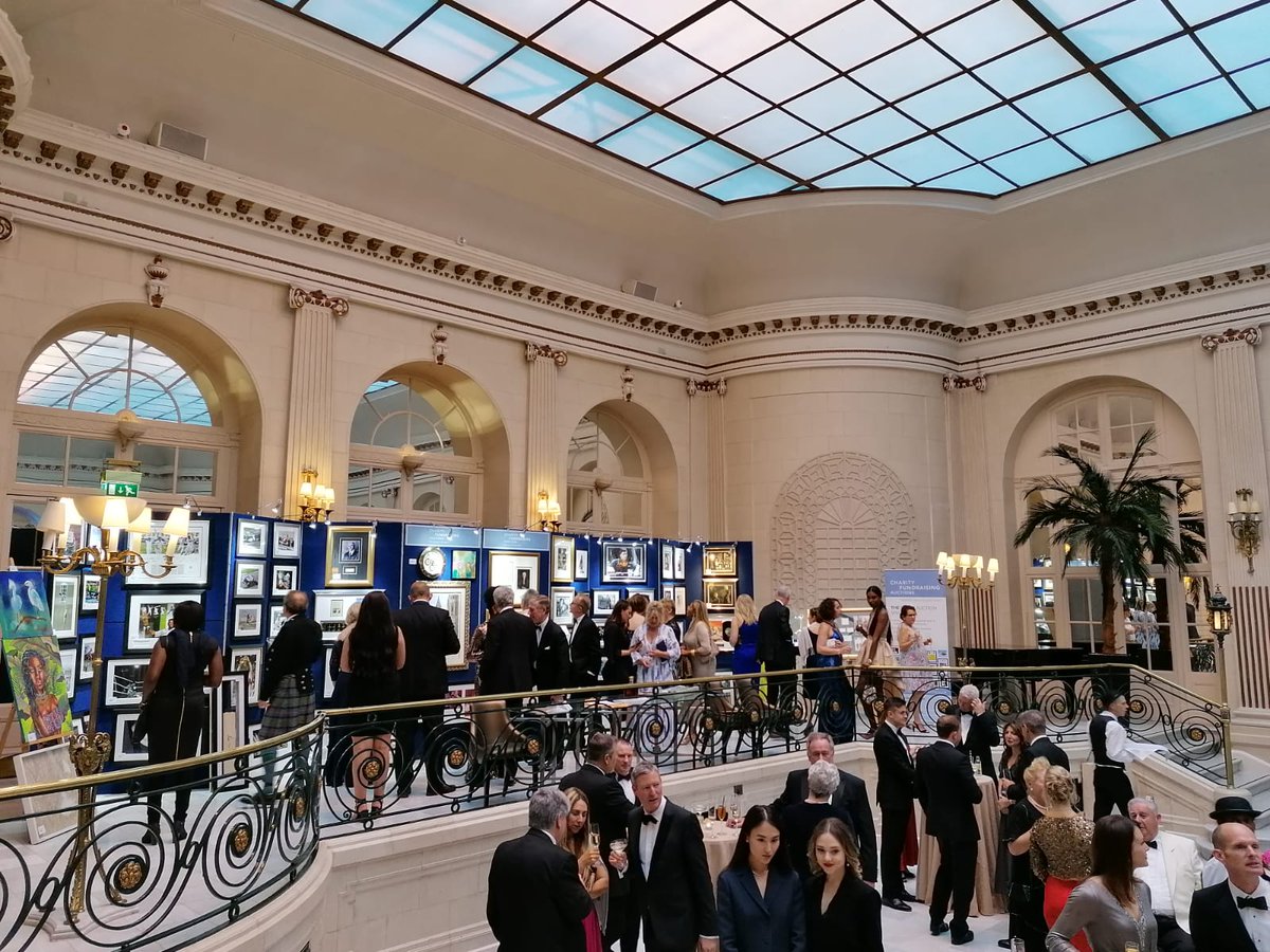 EventTechUK's tweet photo. The guests are arriving and viewing all the fantastic lots available during tonight's #silentauction at the @waldorfhilton_ supporting @foundationhalo   #eventtech https://t.co/aiHQdxekQv