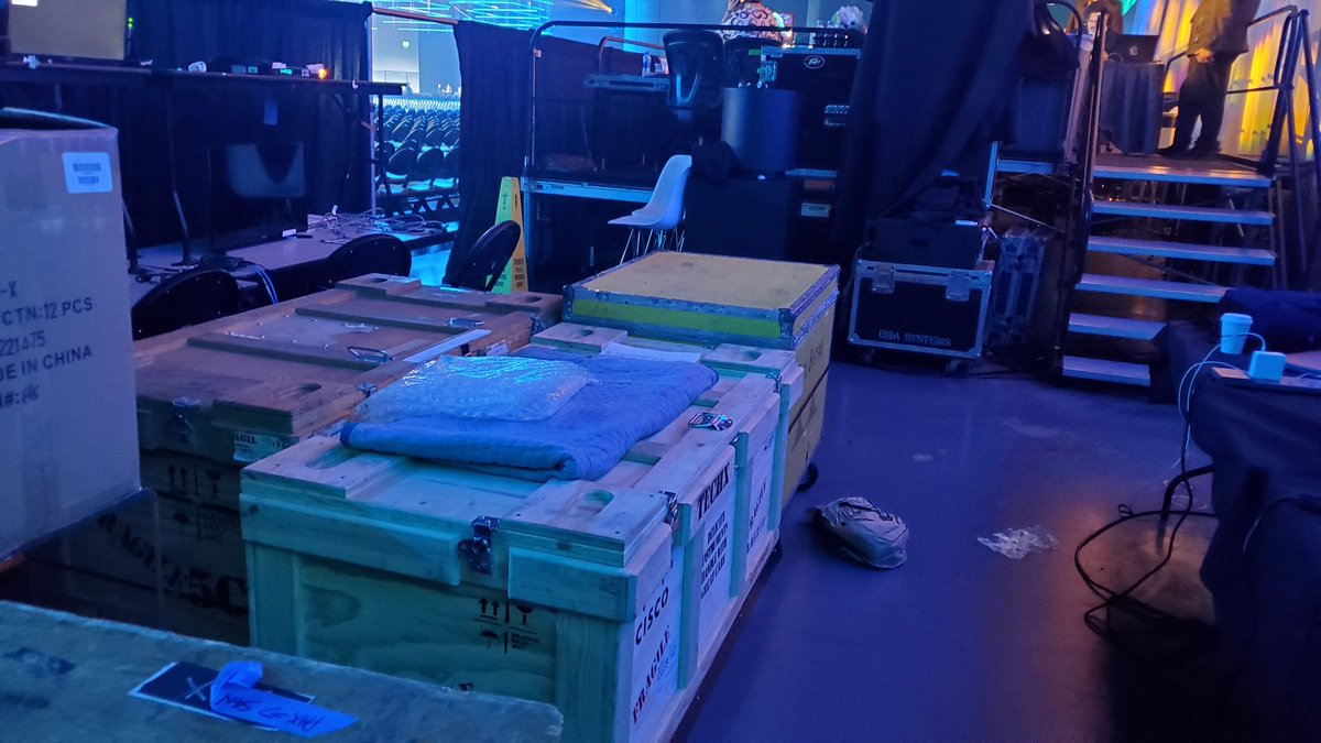 CiscoTechX's tweet image. Behind the Scenes @CiscoLive Keynote Demo Gear on the way home from #CLUS !