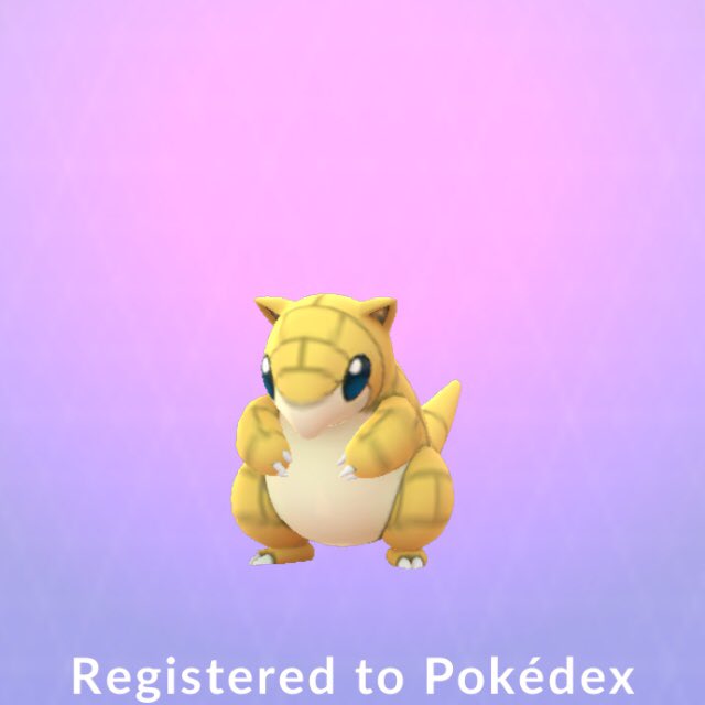 small__star's tweet photo. I got both versions of Sandshrew today ☺️🌿💪🏻 #Pokemon #PokemonGo https://t.co/jMtOoJPokR
