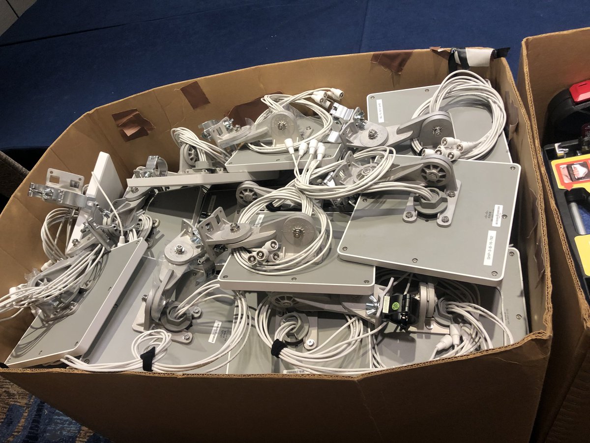 CiscoTechX's tweet image. Behind the Scenes @CiscoLive from #CLUS Network: some things don't pack as nice... Speedpack of @CiscoEnterprise  Wi-Fi antennae from World of Solutions! Looking for more? cs.co/ciscolivenetwo…