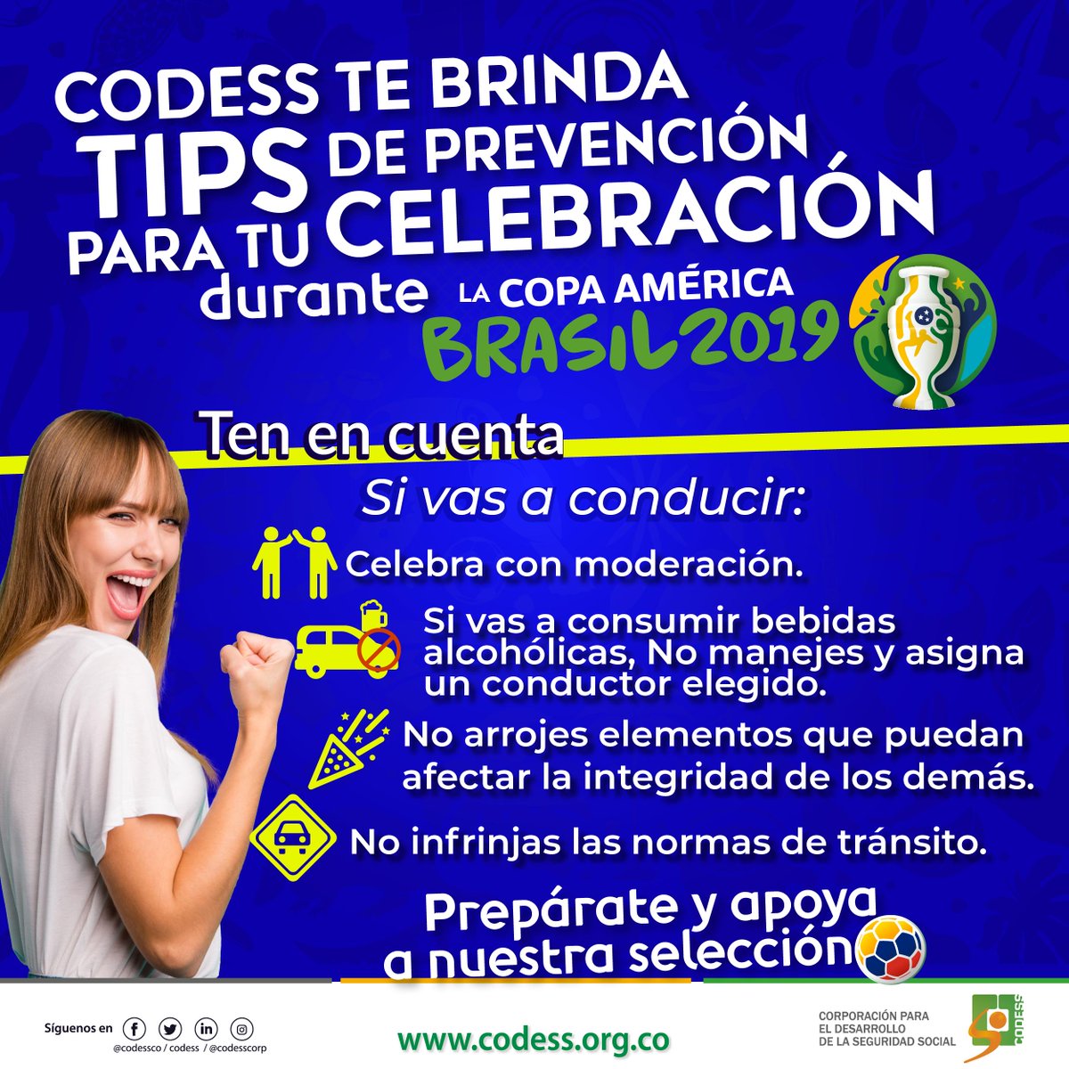 codessco's tweet image. #Tipsinformativoscodess, CODESS Te invita a celebrar con prevención...