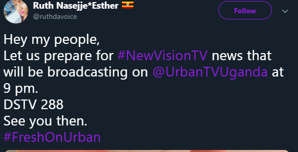 AfroBoyUg's tweet photo. #YouKnowItsFridayWhen New Vision TV is broadcasting on Urban TV on DSTV on your TV Set in your TV room!😅

YOLO https://t.co/hS9sb3UiqV