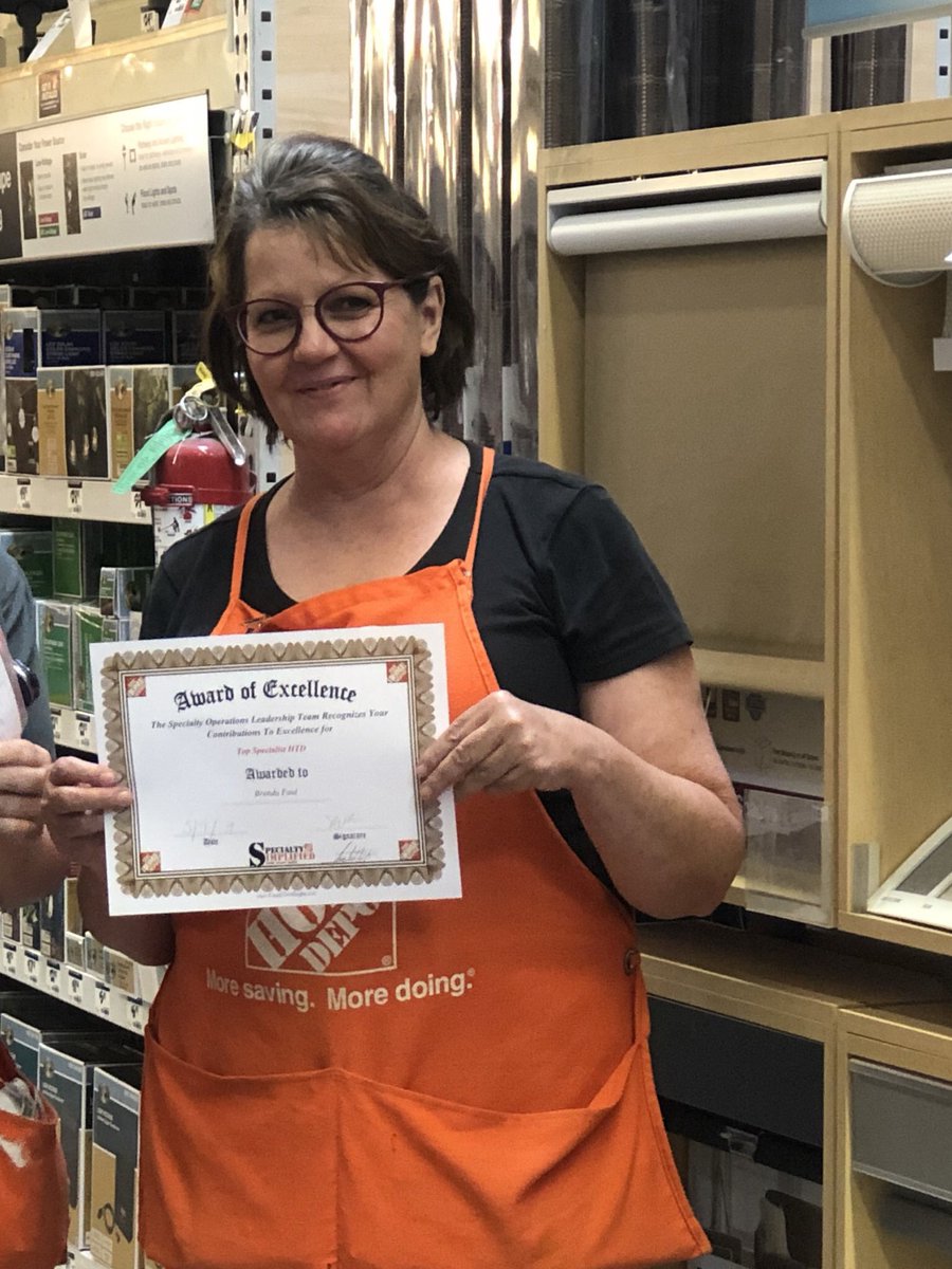 Awesome job Brenda kitchen and shed in same day! #1 Specialist in district and still going strong. Thanks for your dedication to specialty!@Homedepot0 <a href="/lossett_brent/">Brent Lossett</a> <a href="/jxh076/">james hickingbottom</a> <a href="/wesley_hackett/">Wesley Hackett. Home Depot 360</a> <a href="/swh663/">Sheryl hoyt</a>