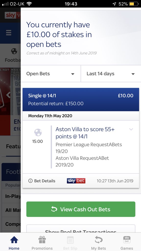 ApsAVFC's tweet image. How the fuck can @SkyBet change the odds after the bet has been placed ??? I had this at 150/1 🤬