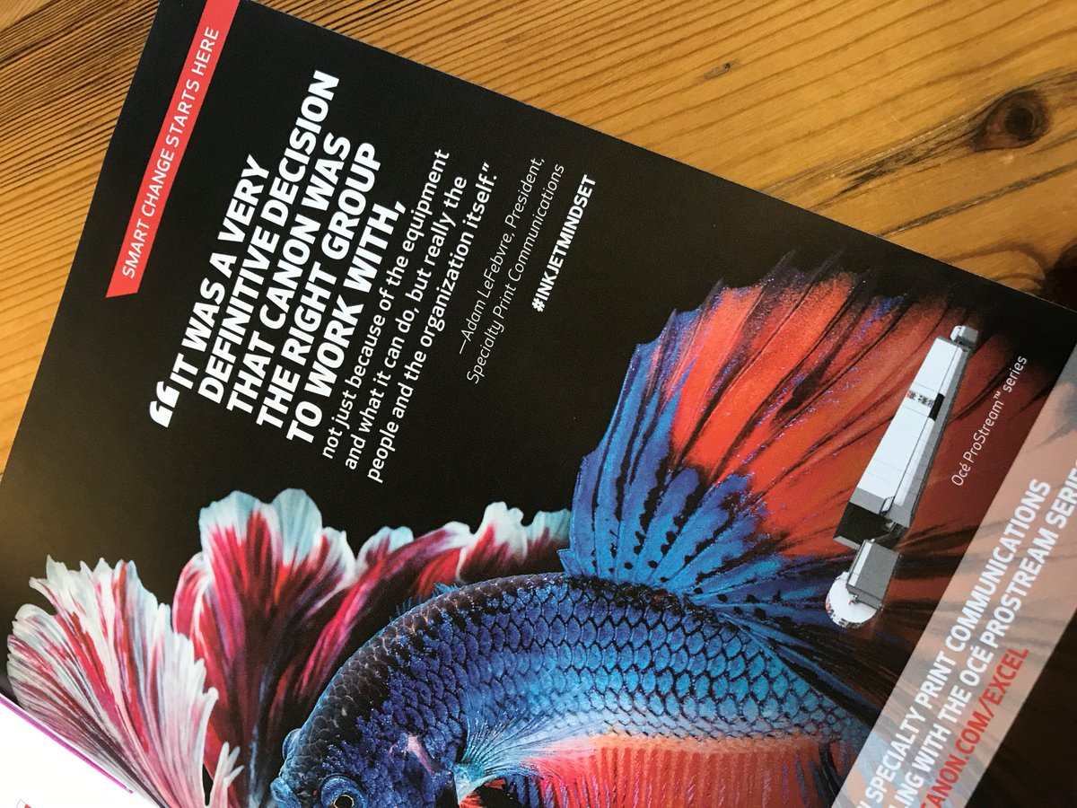 SPC_Print's tweet photo. Nice to see our own SPC President, @AdamLeFebvre2, quoted in this latest issue of @Canon_Solutions thINK Forward newsletter, continuing to cultivate our #inkjetmindset. https://t.co/2QLcHe51Oo