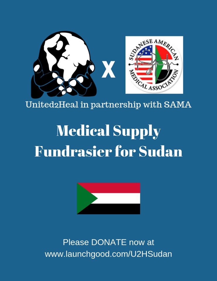 United2Heal's tweet photo. With the help of you all we have already raised over $3000 for Sudan! Thank you to everyone supporting and donating. Please continue to share this post as we work towards our goal. 

#u2h #Sudan #iamthesudanrevolution https://t.co/Kpf0vwPxzv